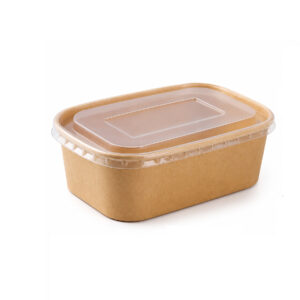LMGLT2611 Kraft Paper Food Takeout Container w/ Clear Lid