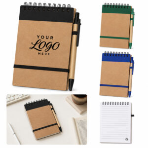 LMGLT2629_L LMGLT2629 Kraft Spiral Notebook w/ Pen