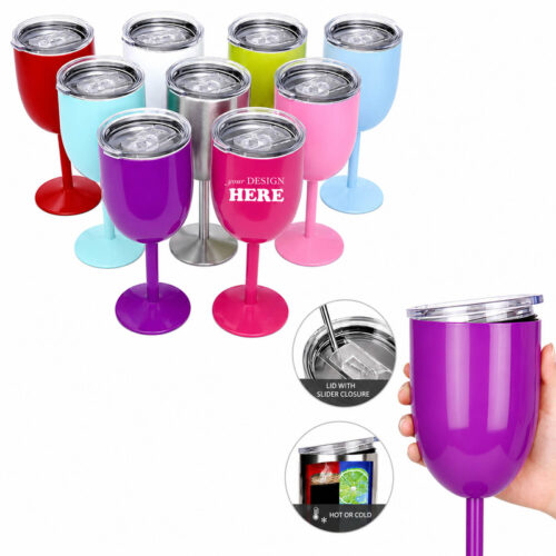 LMGLT2665_L LMGLT2665 10oz Insulated Wine Goblet Cup w/Lid
