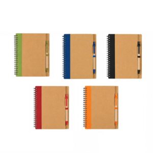 LMGSC002 Kraft Spiral Notebook w/ Pen