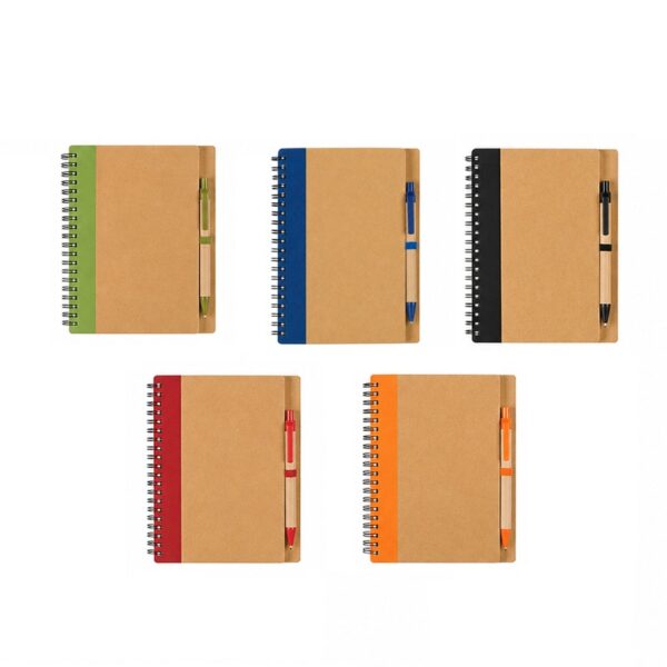 LMGSC002 Kraft Spiral Notebook w/ Pen