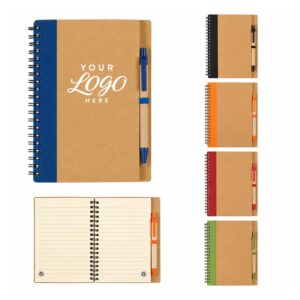 LMGSC002 Kraft Spiral Notebook w/ Pen
