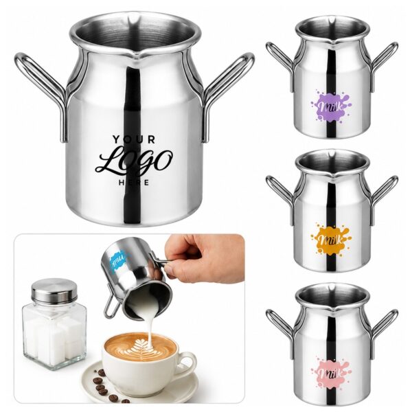 LMGSC013 3.4 oz Stainless Steel Mini Milk Can Creamer
