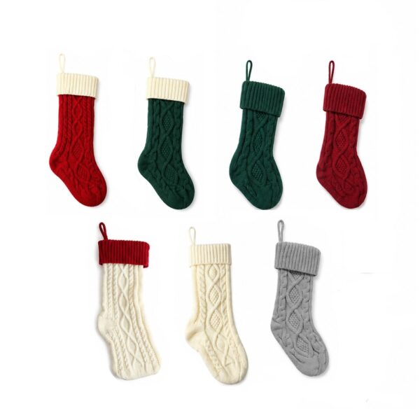 LMGSC027_B LMGSC027 Twist Knit Christmas Stocking