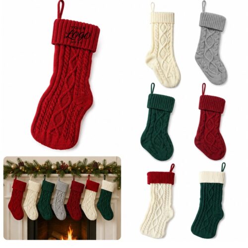 LMGSC027_L LMGSC027 Twist Knit Christmas Stocking