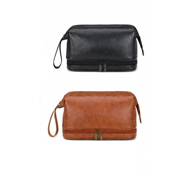 LMGSC037 Double Layer PU Toiletry Bag