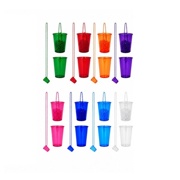 LMGX127 Plastic Shot Cup with Beaded Chain
